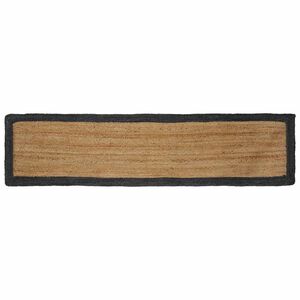 vidaXL Tapete de &Aacute;rea Cinza Escuro e Natural 60 x 200 cm Juta