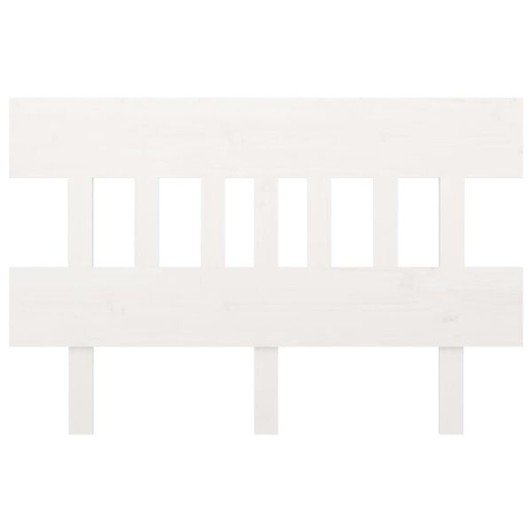 vidaXL Cabeceira de cama 123,5x3x81 cm pinho maci&ccedil;o branco