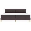 vidaXL Cama Box com colch&atilde;o Castanho escuro 200 x 200 cm tecido