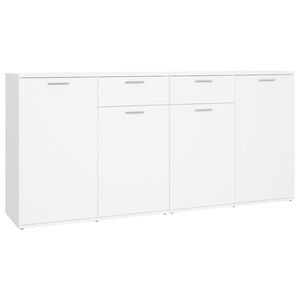 vidaXL Aparador 160x36x75 cm contraplacado branco