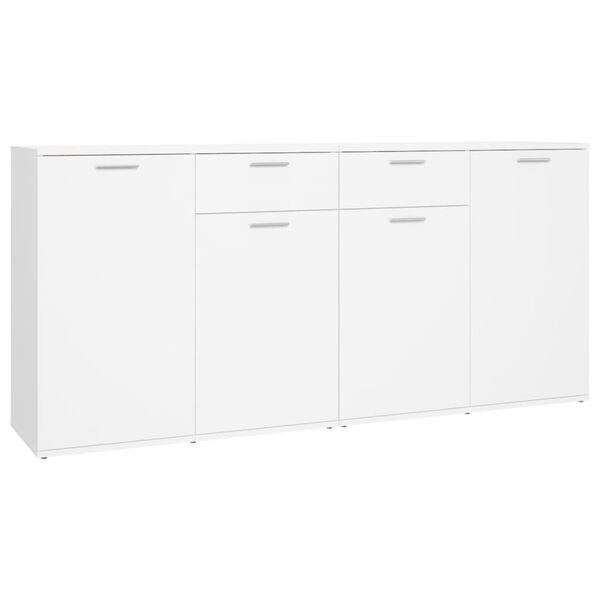 vidaXL Aparador 160x36x75 cm contraplacado branco