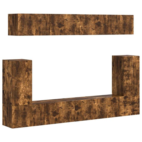 vidaXL Conjunto de m&oacute;vel de TV 5 pcs Carvalho Defumado