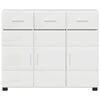 vidaXL Buffet Branco Brilhante 88,5 x 30,5 x 73 cm Madeira processada