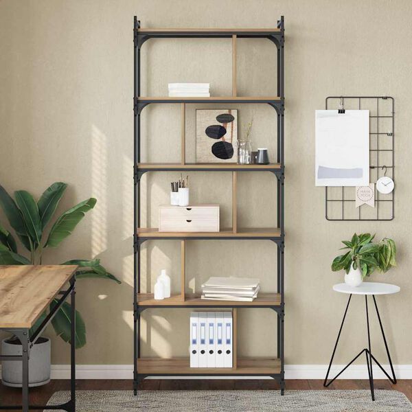 vidaXL Estante carvalho artisiano 76 x 32 x 192 cm Madeira processada