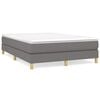 vidaXL Estrutura de cama com molas 140x200 cm tecido cinzento-escuro
