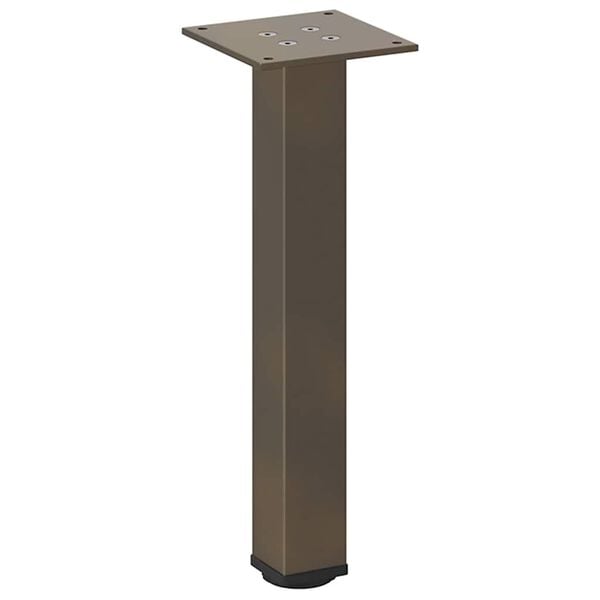 vidaXL P&eacute;s para mesa de centro 4 pe&ccedil;as a&ccedil;o natural 42-44 cm a&ccedil;o