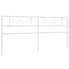 vidaXL Cabeceira de substitui&ccedil;&atilde;o 180 cm metal branco