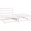vidaXL 2 pcs conjunto lounge de jardim pinho maci&ccedil;o branco