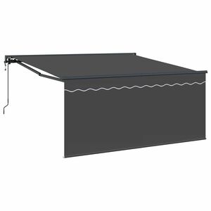 vidaXL Toldo retr&aacute;til Antracite 350 x 250 cm Poli&eacute;ster e Alum&iacute;nio