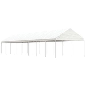 vidaXL Gazebo com telhado 17,84x4,08x3,22 m polietileno branco