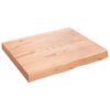 vidaXL Tampo de mesa 60x50x(2-6) cm carvalho tratado castanho-claro