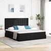 vidaXL Cama com arruma&ccedil;&atilde;o e colch&atilde;o Preto 160 x 200 cm Veludo