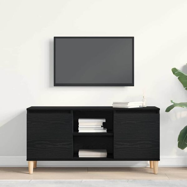 vidaXL Gabinete para TV Carvalho Preto 102 x 35 x 50 cm