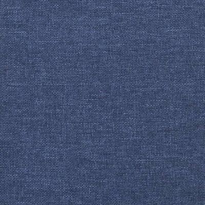 vidaXL Cabeceira de cama c/ abas tecido 203x23x78/88 cm azul