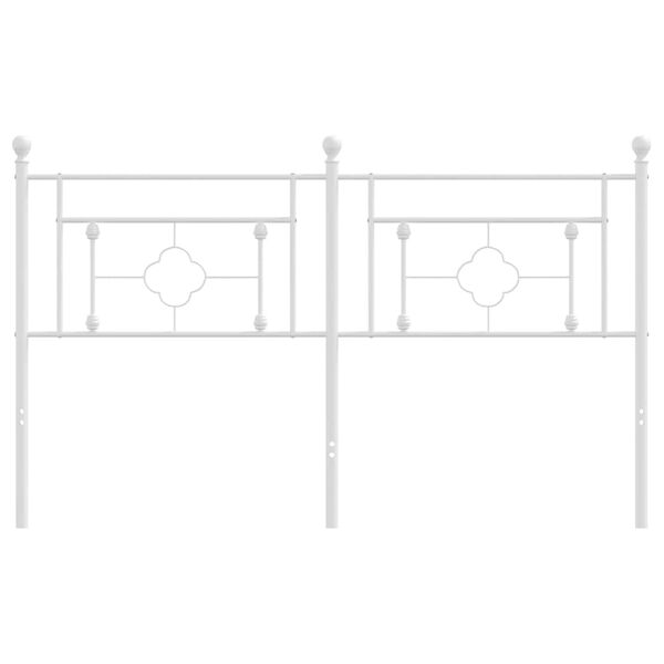 vidaXL Cabeceira de substitui&ccedil;&atilde;o 150 cm metal branco