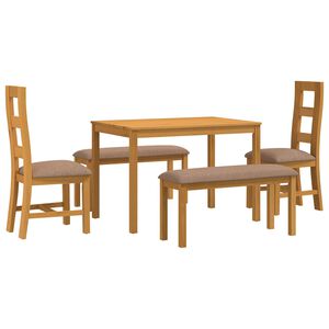 vidaXL Conjunto de sala de jantar 5 unid. Cinzento