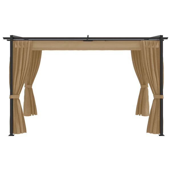 vidaXL Gazebo 4x3 m cor creme