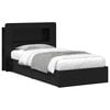 vidaXL Estrutura de Cama com Armazenamento Preto 75 x 190 cm