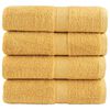 vidaXL Toalhas de bid&eacute; premium SOLUND 4 pcs 30x50 cm 600 gsm dourado