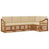 vidaXL Conjunto de Sof&aacute; Sectional com almofada 5 pcs Natural e Bege