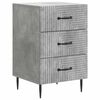 vidaXL Arm&aacute;rio de Cabeceira Cinzento Cimento 43 x 41 x 66,5 cm
