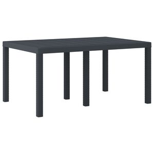 vidaXL Mesa de Jantar para Jardim Antracite 150 x 100 x 73 cm vime PE