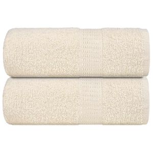 vidaXL Toalhas de rosto FROGN 2 pe&ccedil;as Creme 30x30 cm 360 g/m&sup2;