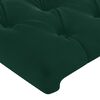 vidaXL Cabeceira de cama c/ abas veludo 93x23x78/88 cm verde-escuro