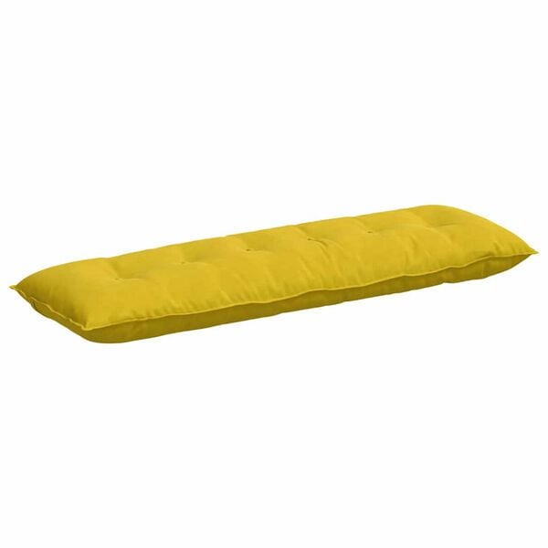 vidaXL Travesseiro para Costas Amarelo 160 x 50 cm