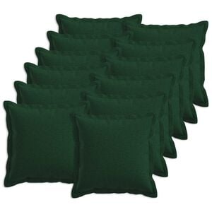 vidaXL Capa almofada 12 unid. HOUTEN Verde-Escuro 40 x 40 cm
