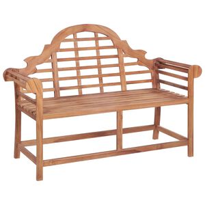 vidaXL Banco de jardim 127x58,5x92,5 cm madeira de teca maci&ccedil;a