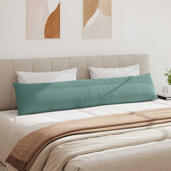 vidaXL Travesseiros de Sof&aacute; 2 pcs Verde do Mar 200 x 40 cm
