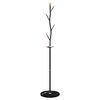 vidaXL Bengaleiro 177 cm ferro revestido a p&oacute; preto