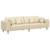 vidaXL Sof&aacute; Creme 250 x 77 x 76 cm tecido
