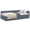 vidaXL Estrutura de Cama de Canto Cinza Escuro 100 cm x 200 cm Veludo
