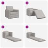 vidaXL Sof&aacute;-Cama 60cm Cinza Nuvem tecido
