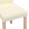vidaXL Cadeiras de jantar 4 pcs couro art. creme