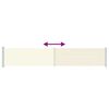 vidaXL Toldo lateral retr&aacute;til para p&aacute;tio 117x600 cm cor creme