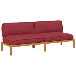 vidaXL Conjunto de Sof&aacute;s com almofada Vinho Vermelho 240 x 92 x 69 cm