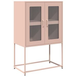 vidaXL Aparador alto 68x39x107 cm a&ccedil;o rosa