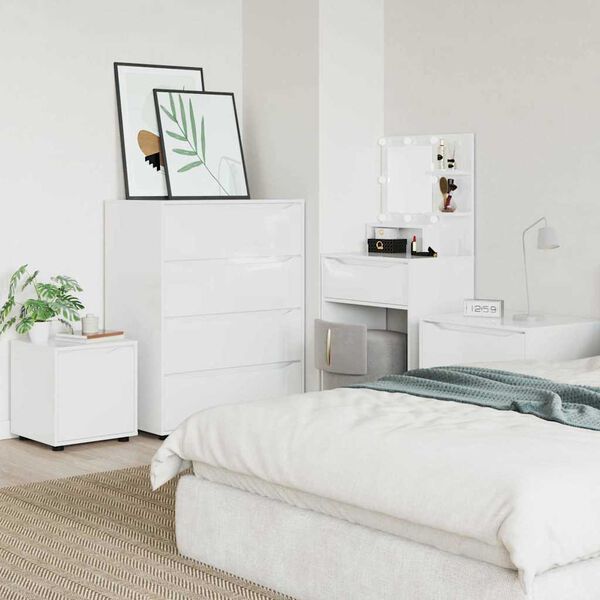 vidaXL Arm&aacute;rio de Banheiro Branco Brilhante 40,5 x 40 x 44 cm