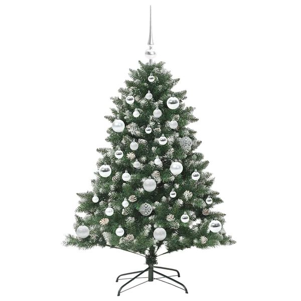 vidaXL &Aacute;rvore de Natal Artificial Verde 120 cm PVC, Pl&aacute;stico e A&ccedil;o