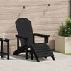 vidaXL Cadeira Adirondack Preto 82 x 74 x 92 cm HDPE