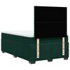vidaXL Cama boxspring com colch&atilde;o 120x200 cm veludo verde-escuro