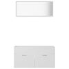 vidaXL 2 pcs conjunto de móveis de casa de banho contraplacado branco