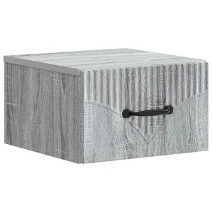 vidaXL Gabinete de Canto Montado na Parede com gaveta Sonoma Cinzento