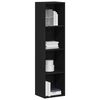 vidaXL | Gabinete de Livros | Carvalho Preto 36 x 30 x 143 cm