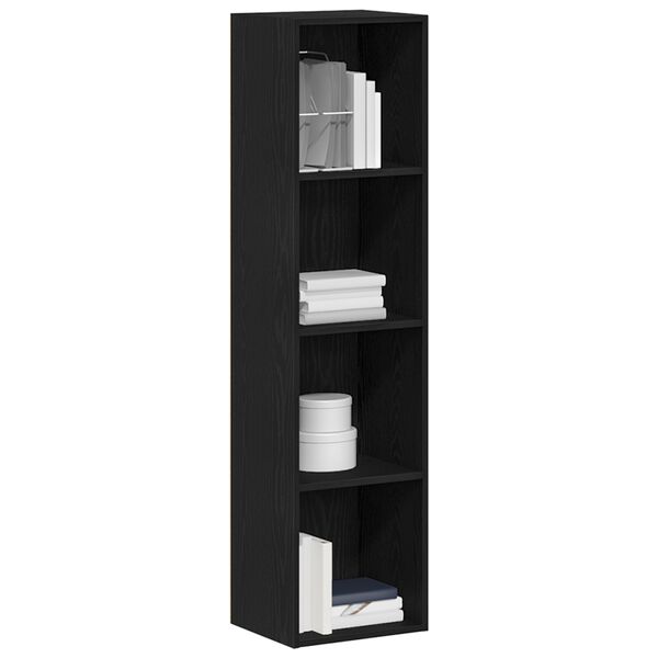 vidaXL | Gabinete de Livros | Carvalho Preto 36 x 30 x 143 cm