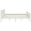 vidaXL Estrutura de cama 200x200 cm pinho maci&ccedil;o branco