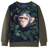 Sweatshirt para crian&ccedil;a cor caqui 128
